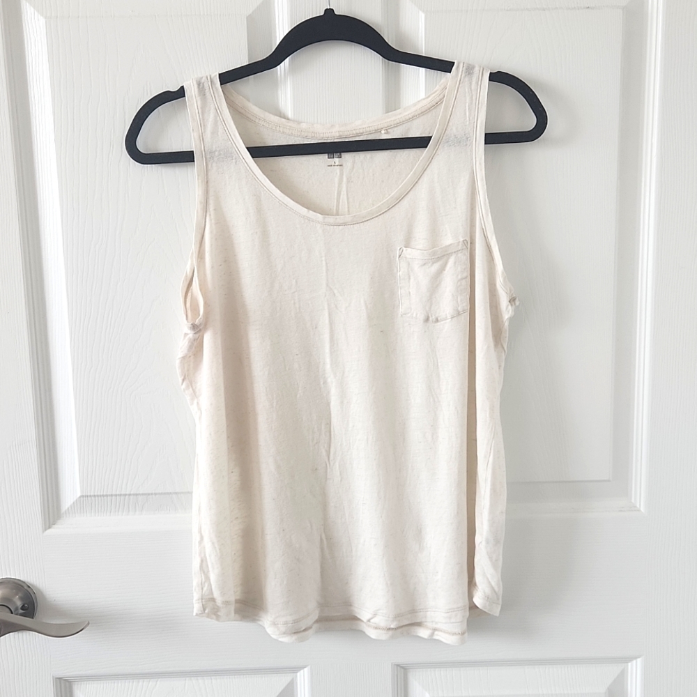 UNIQLO Heather Biege Loose Fit Tank